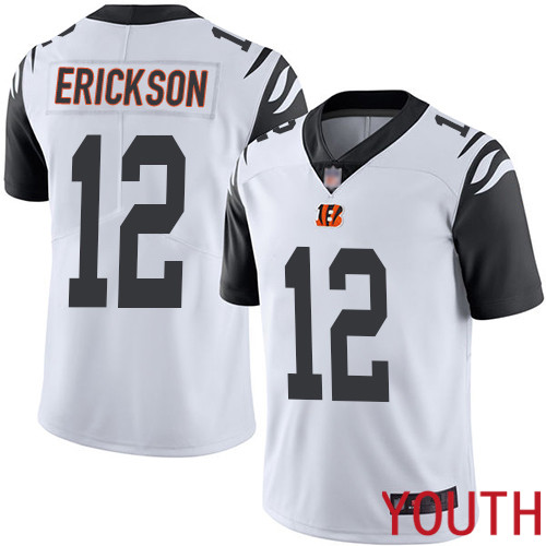 Cincinnati Bengals Limited White Youth Alex Erickson Jersey NFL Footballl #12 Rush Vapor Untouchable->youth nfl jersey->Youth Jersey